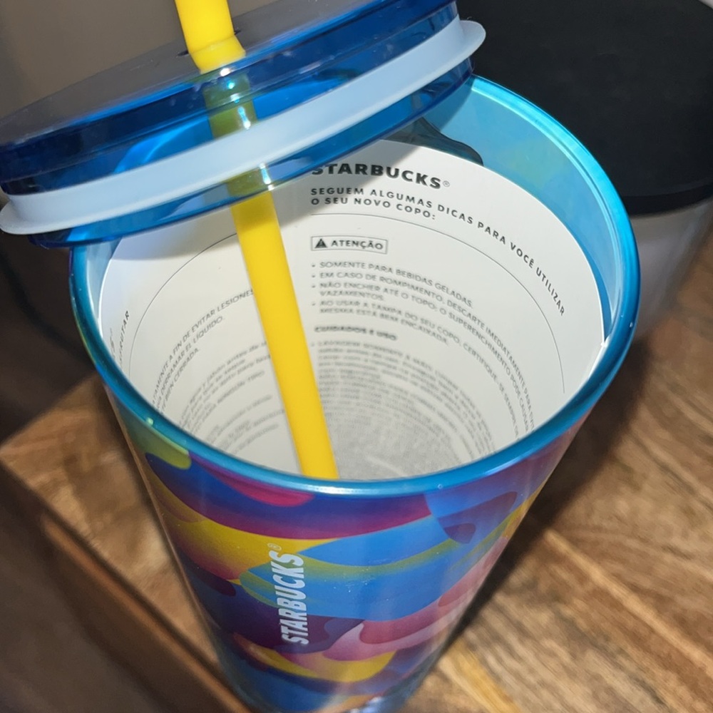 NWT 2024 Starbucks Summer Gradient Glass Swirl Petal Blue! 18 oz. 💙 - Picture 6 of 6